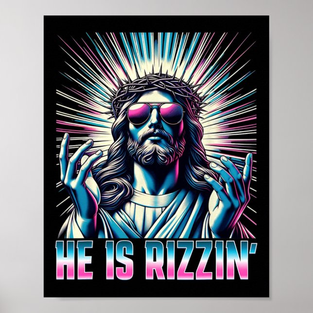Resurrecension från Påsk Rizz är Rizzin Jesus Poster (Framsidan)