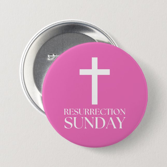 Resurrecension Söndag Kor Christian Påsk Knapp (Framsida & baksida)