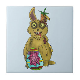 Resurrection Bunny Ceramic Photo Tile Kakelplatta