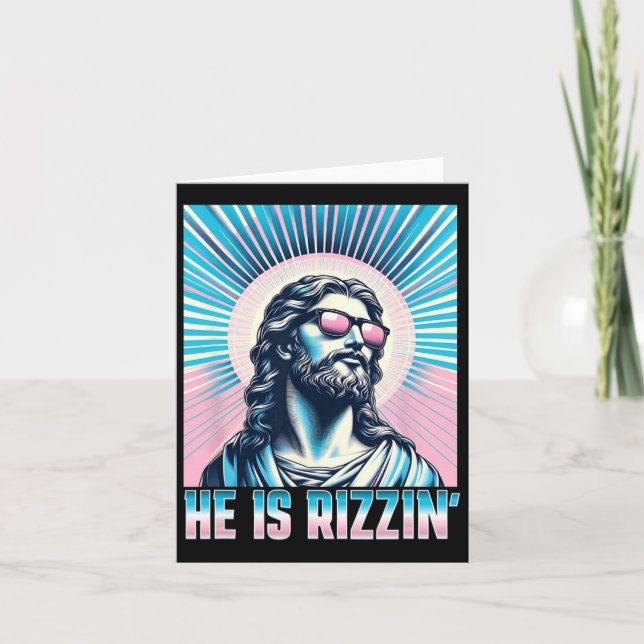 Resurrection från Påsk Rizz Sungles är Rizzi Kort (Framsida)