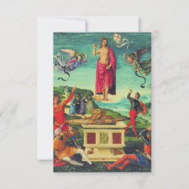 Resurrection of Jesus Christ by Raphael Holy Card Tack Kort