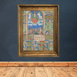 Resurrection Påsk Medieval Manuscript Poster