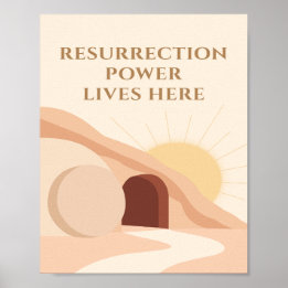 Resurrection Power Lives Here Easter 2026 Poster