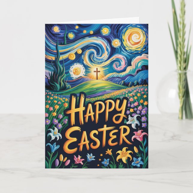 Resurrection Sunday Card Christian Easter  Kort (Framsida)