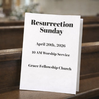  Resurrection Sunday Church Bulletin Cover Reklamblad