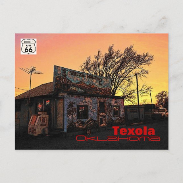 Resväg 66 (OK) vykort (Framsida)