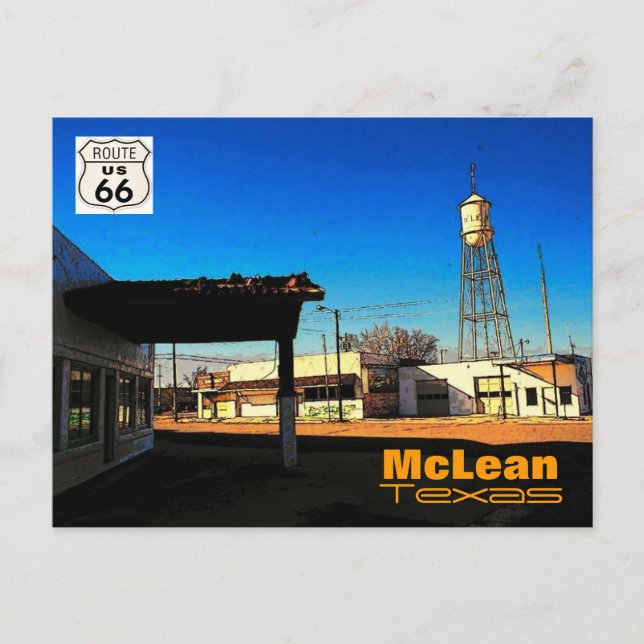 Resväg 66 (TX) vykort (Framsida)