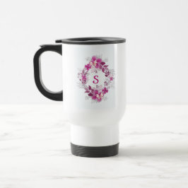 Resvärmare med blommotiv och fjäril resemugg