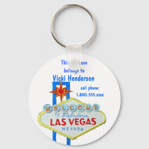 Resväskan hänger lös märkren Las Vegas Nyckelring
