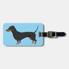 Resväskemärke för Dachshund Bagagebricka