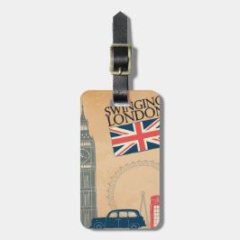 Resväskemärke London Bagagebricka