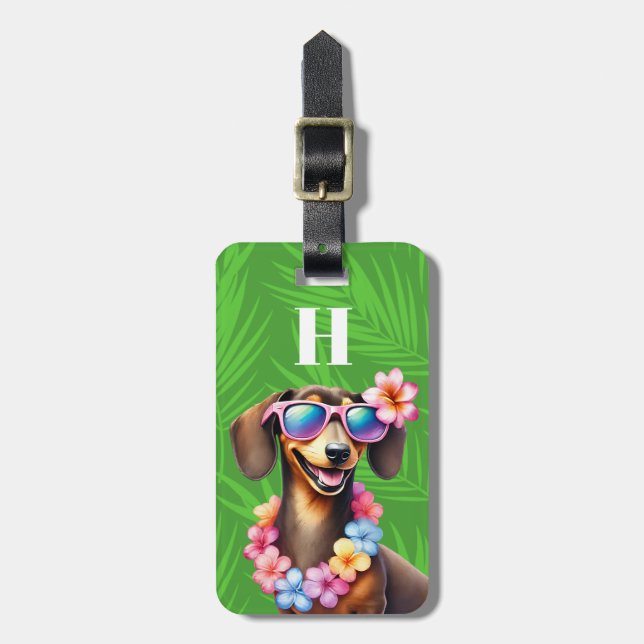 Resväskemärken för Dachshund Bagagebricka (Vertikal Framsida)