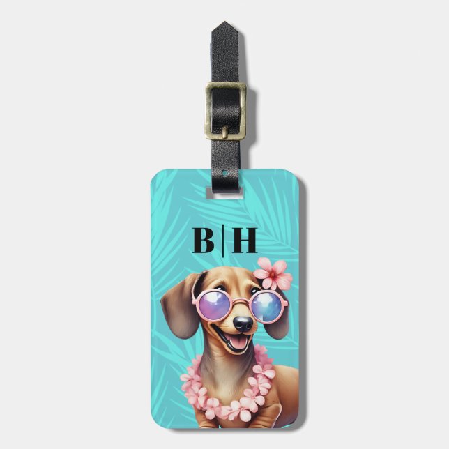 Resväskemärken för Dachshund Bagagebricka (Vertikal Framsida)