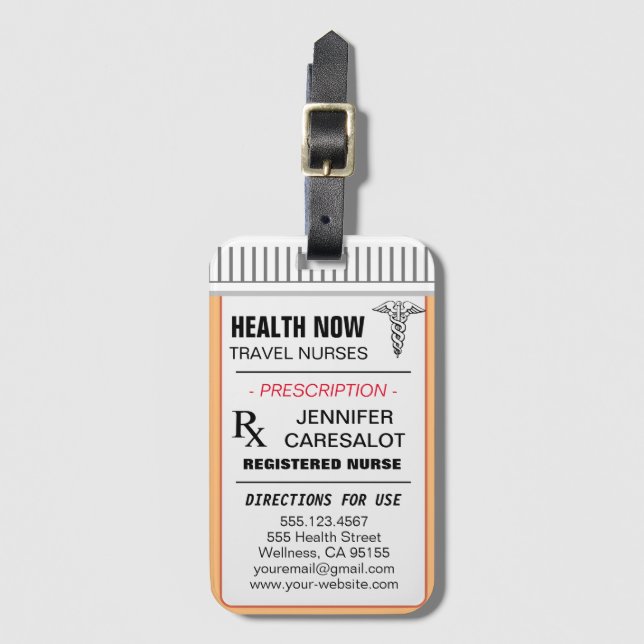 RESVEL NURSE Möte påminnelse Bagagebricka (Framsida vertikal)