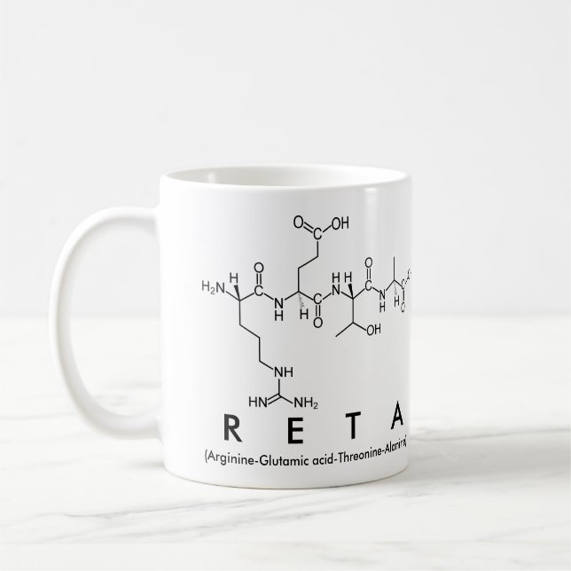 Reta peptide namn mugg (Vänster)