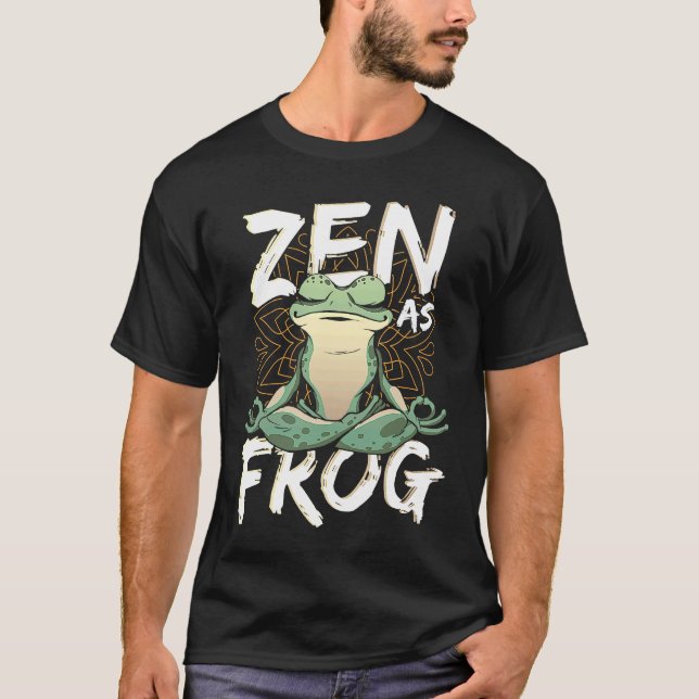 RETF Meditzation Yoga Zen as Frog T Shirt (Framsida)
