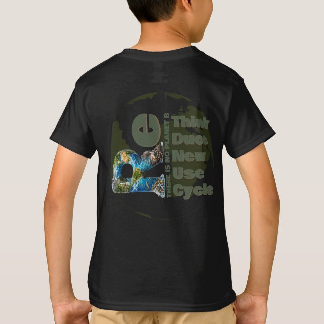 Rethink Reduce Renew Reuse Recycle Save earth T Shirt (Baksida)