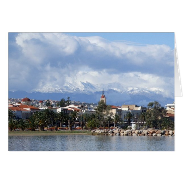Rethymnon-kort Hälsningskort (Framsidan Horizontal)