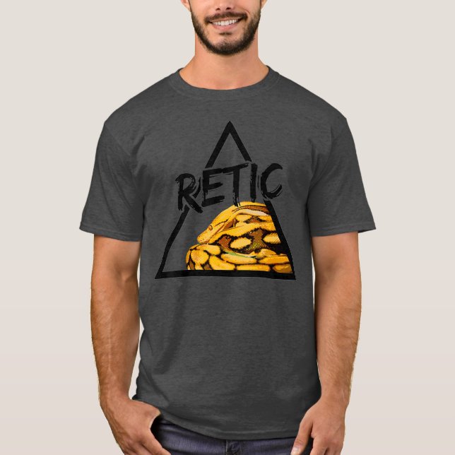 Retic Reticulated Python Snake Keeper T Shirt (Framsida)