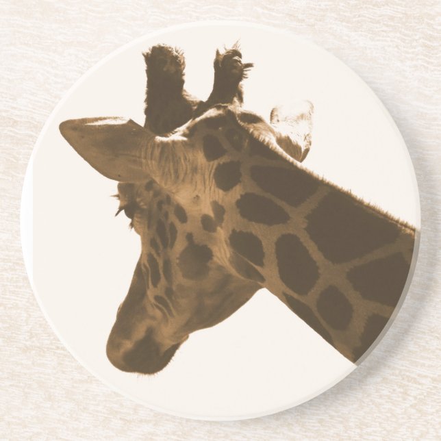 Reticulate Giraffe-profil Underlägg Sandsten (Framsidan)