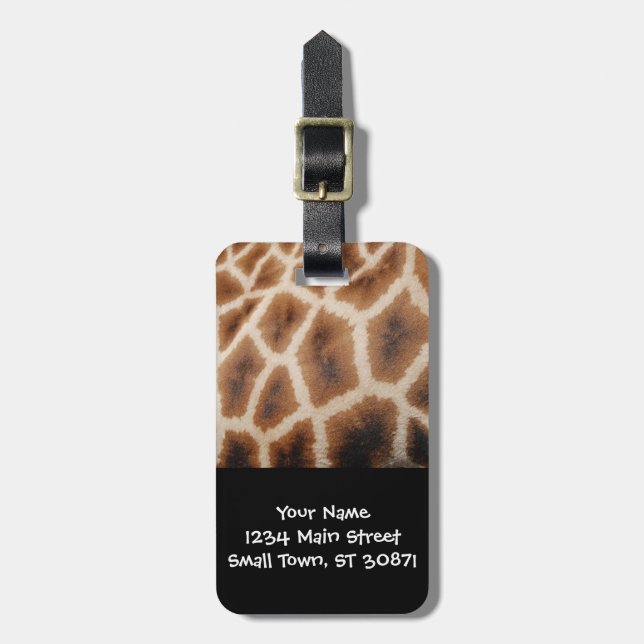 Reticulated Giraffe Mönster Vild Animal Print Gift Bagagebricka (Vertikal Framsida)