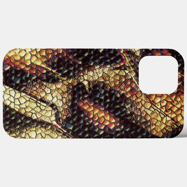 "Retilskinn" med gult till sepiabbruna fläckar (Baksida (horisontell))