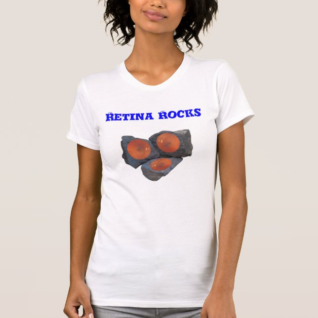 Retina Sten Womens Bella Canvas T-Shirt (Framsida)