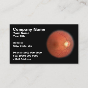 Retinal ögabildläsning mot en svart bakgrund visitkort