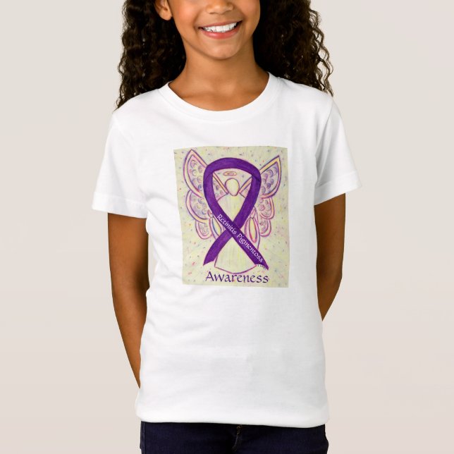 Retinitis Pigmentosa Awareness Ribbon Angel Shirt T-shirt (Framsida)