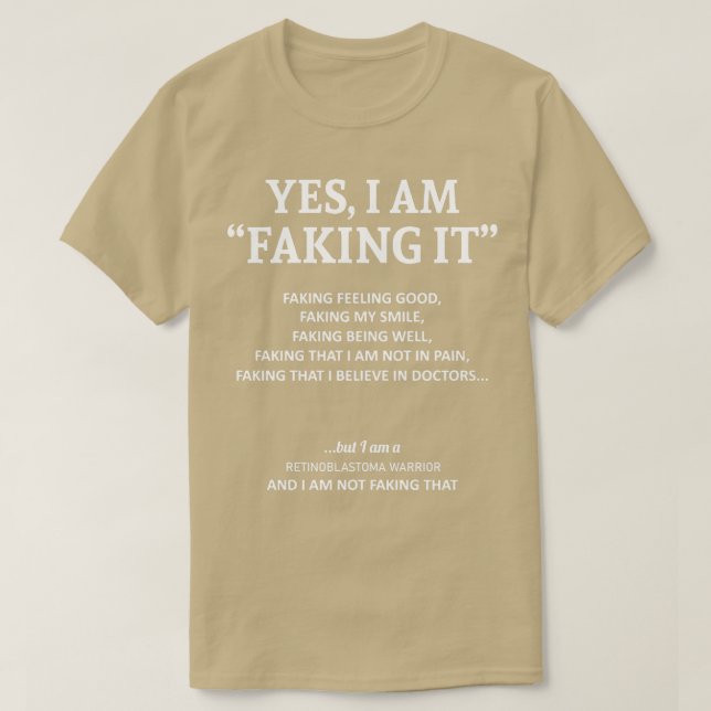 Retinoblastoma Medvetenhet om att jag anstränger m T Shirt (Design framsida)