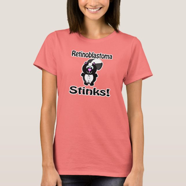 Retinoblastoma Stinks Skunk Awareness Design Tee (Framsida)