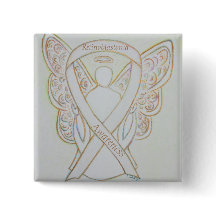 Retinoblastoma Vit medvetenhet Ribbon Angel Pin