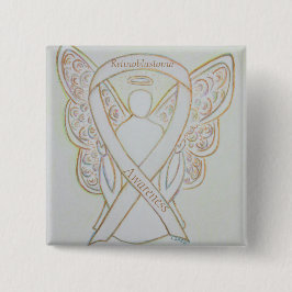 Retinoblastoma Vit medvetenhet Ribbon Angel Pin Knapp