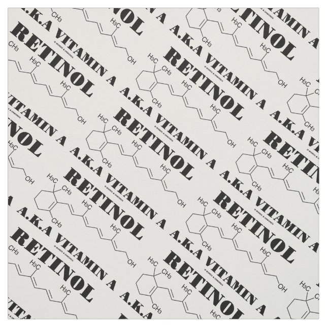 Retinol A.K.A Vitamin A Kemisk molekyl Tyg (Provkarta)