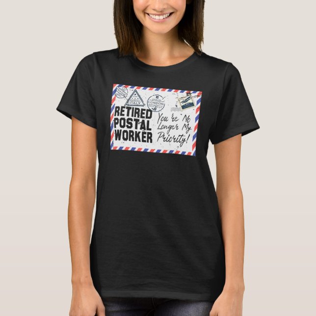 Retir för Pension-postkontor för pensionerad posta T Shirt (Framsida)