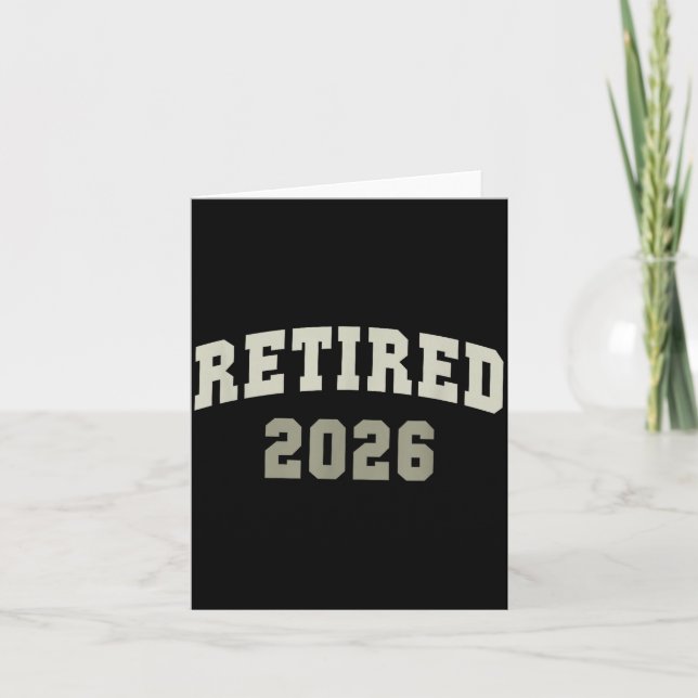 Retired 2026 University Retirement Dept Mother  Kort (Framsida)