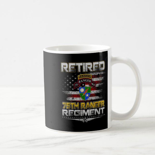 Retired 75th Ranger Regiment Veteran Patriotic Dad Kaffemugg (Höger)