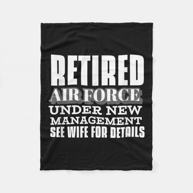 Retired Air Force Under New Management Retirement  Fleecefilt (Framsidan)