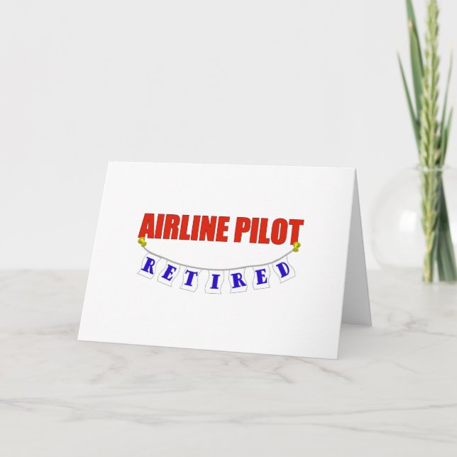 RETIRED AIRLINE PILOT KORT (Framsida)