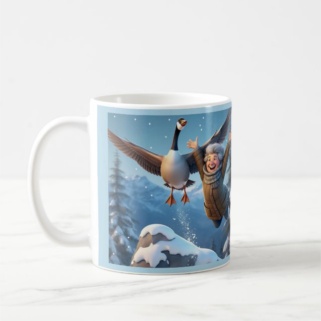 " RETIRED AND LYCKLIG " KAFFEMUGG (Vänster)