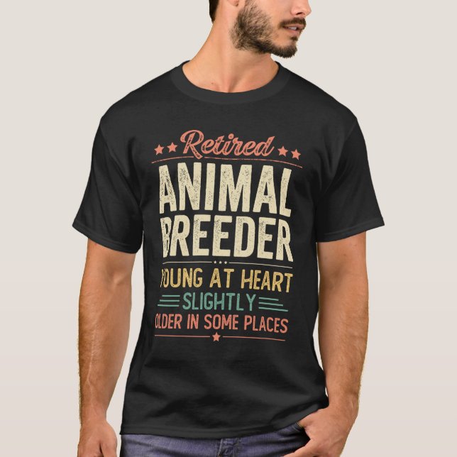Retired Animal Breeder T Shirt (Framsida)