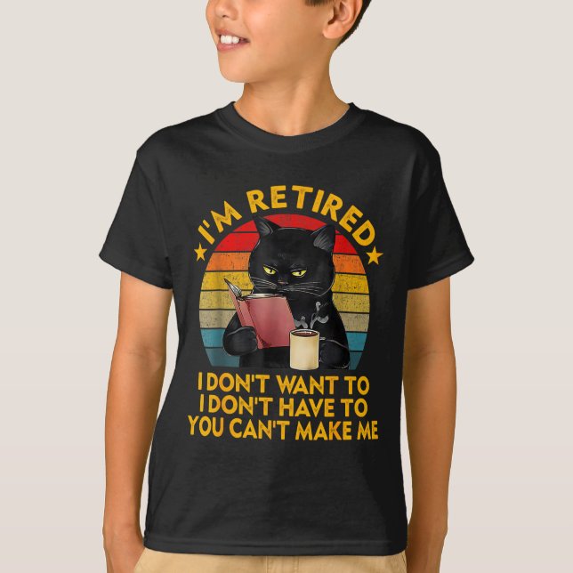 Retired Black Cat Coffee Funny Retirement 2026 Wom T Shirt (Framsida)