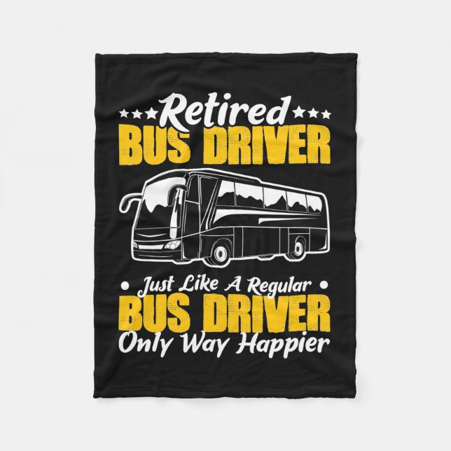 Retired Bus Driver Fleecefilt (Framsidan)