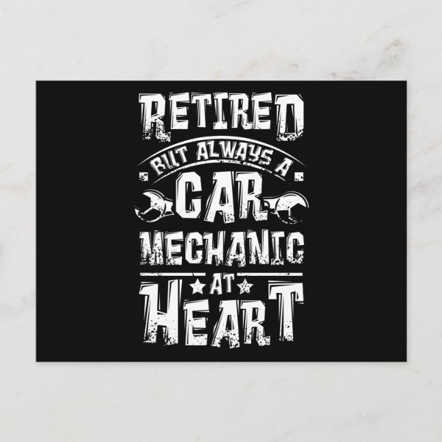 Retired Car Mechanic Vykort (Framsida)
