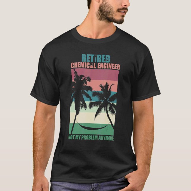 Retired Chemical Engineer Retirement T Shirt (Framsida)