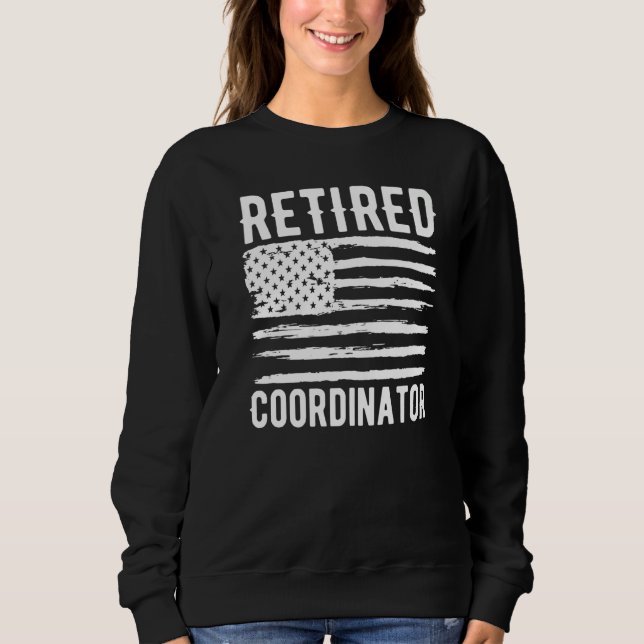 Retired Coordinator Profession American Flag Premi T Shirt (Framsida)