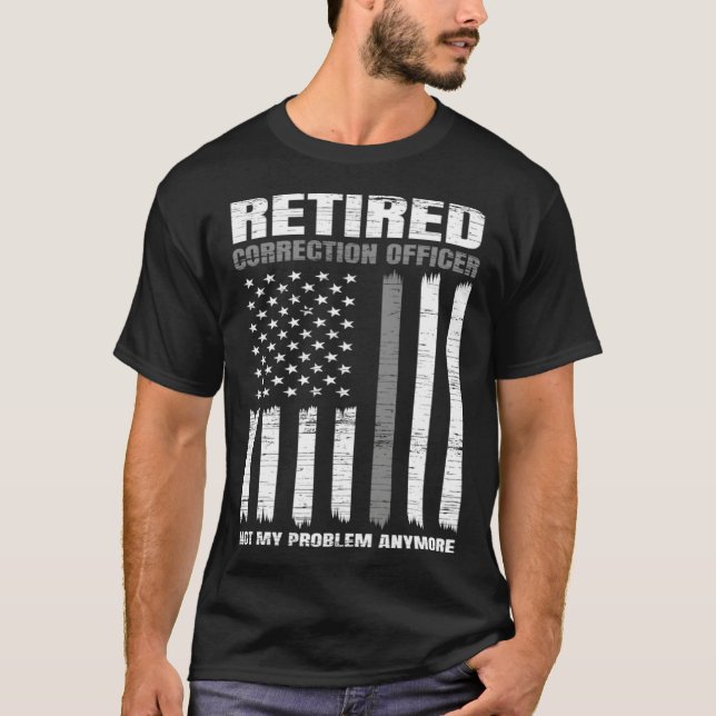 Retired Correction Officer Retirement US American  T Shirt (Framsida)