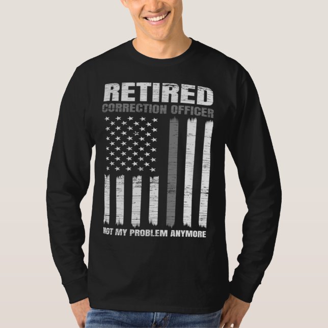 Retired Correction Officer Retirement US American  T Shirt (Framsida)