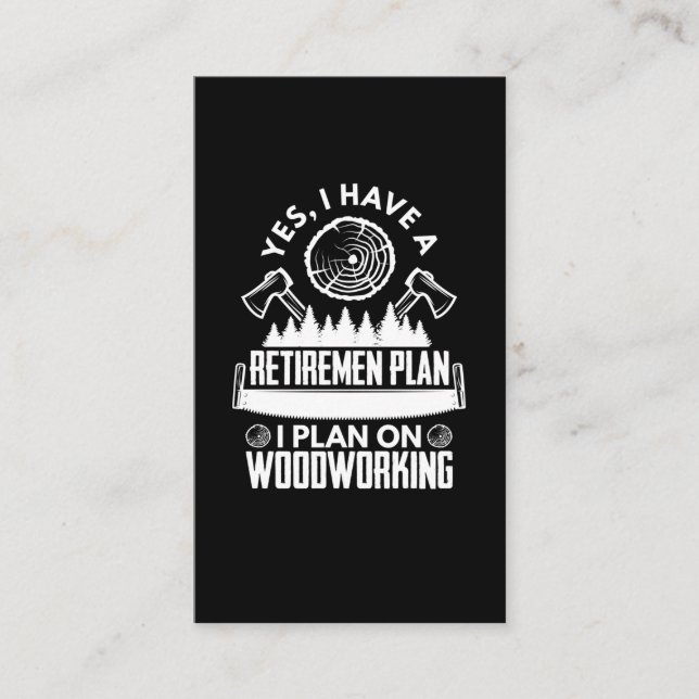Retired Craftsman Carpenter Father Woodworker Visitkort (Framsida)