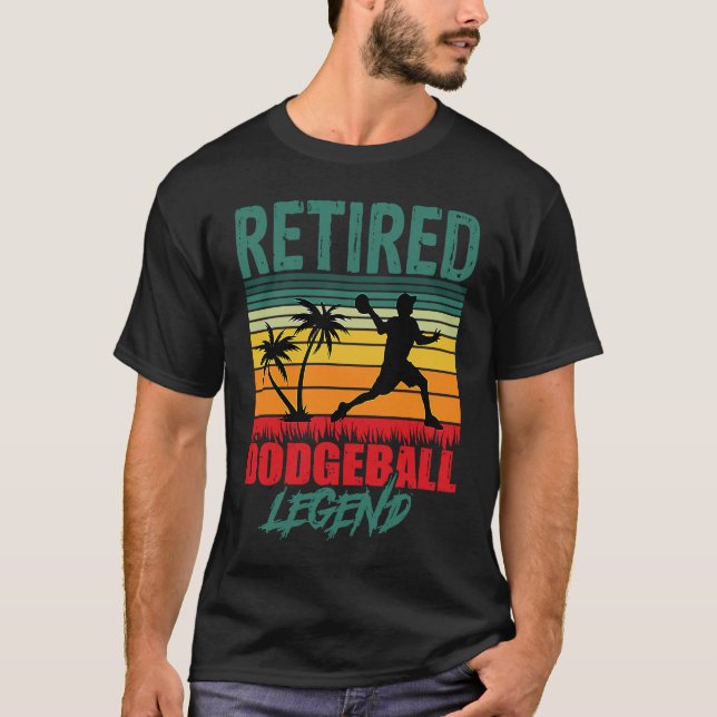 Retired Dodgeball Legend Men Women Father Dodgebal T Shirt (Framsida)